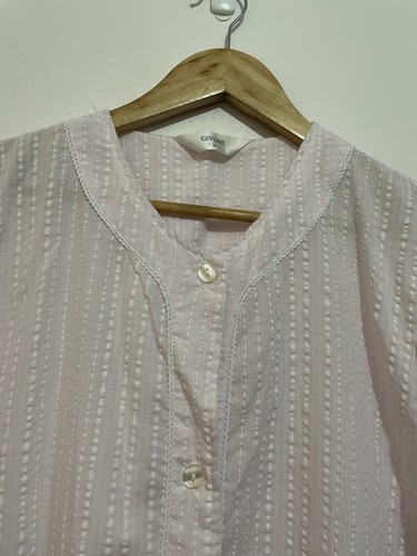 Givoni Size M Women’s Nightie Pink Sleepwear Short Sleeve Button Casual - Picture 4 of 12