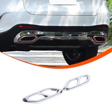 ABS-Silber Auspuffblende Auspuff Abdeckung For Mercedes Benz GLC 2023+