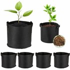 5Pcs Set Fabric Plant Pots Grow Bags with Handle 2 3 5 7 Gallon Planter Baskets