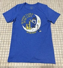 MCMENAMIN'S OLYMPIC CLUB & SPAR CAFE T-SHIRT Small Blue OLYMPIA WA 