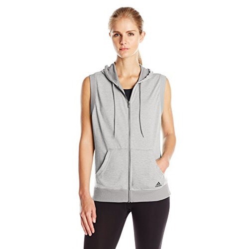 adidas sleeveless hoodie women's