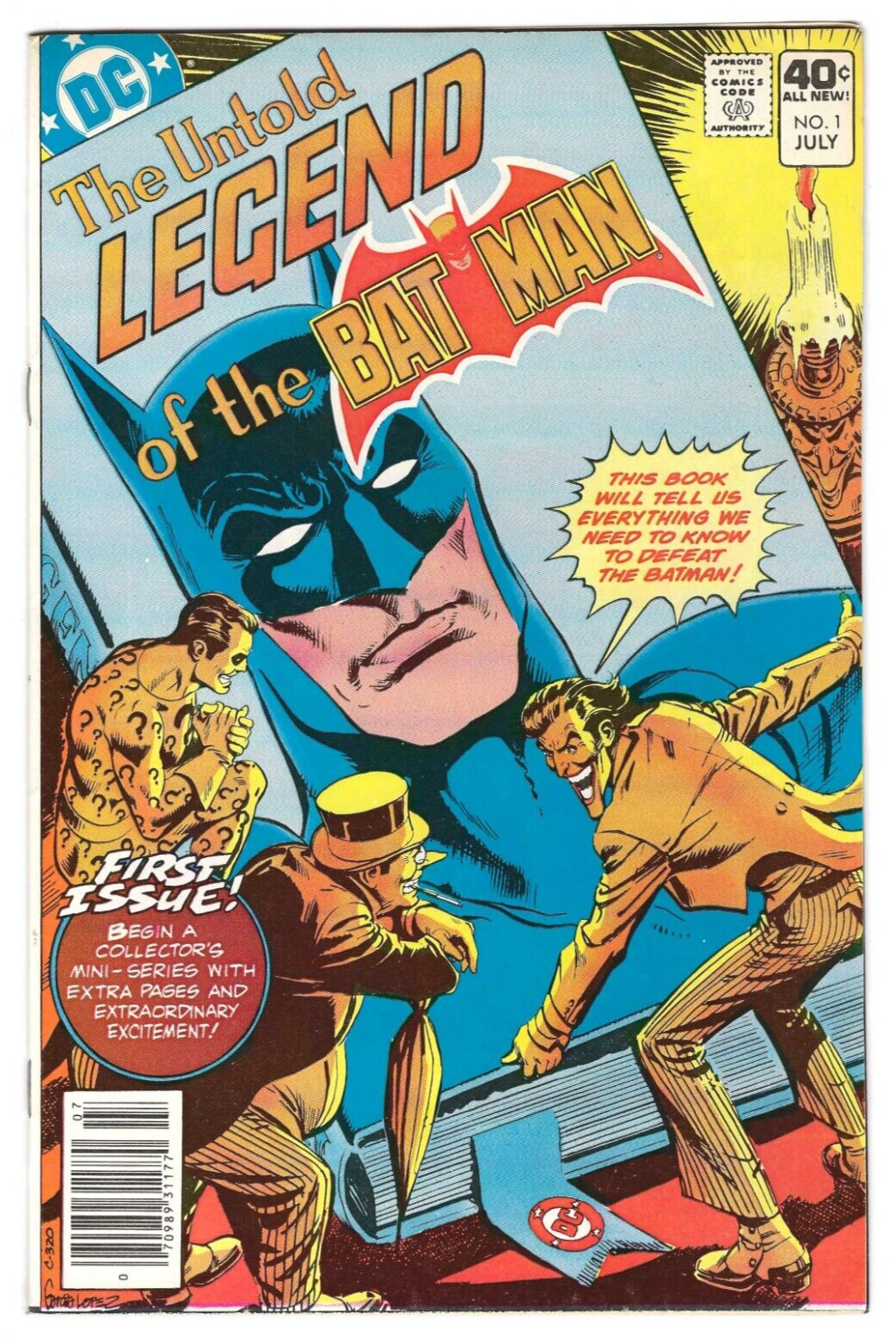 DC Comics UNTOLD LEGEND OF THE BATMAN #1 first printing Newsstand