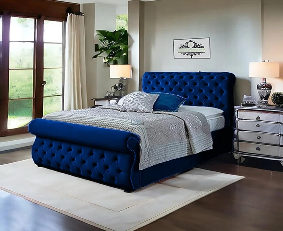 Handcrafted Swan Sleigh Bed: With or Without Mattress Available in ALL Sizes: UK - Image 4 of 4