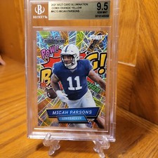 2021 Wild Card Alumination Comix Orange#AC13 Micah ParsonsRCBGS 9.5 GEM MINT2/25