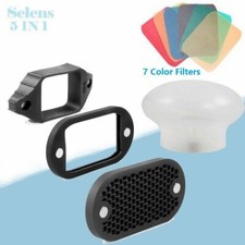 5in1 Magnetic Flash Modifier Sphere Diffuser Filter Gel for Flash Speedlite +Bag