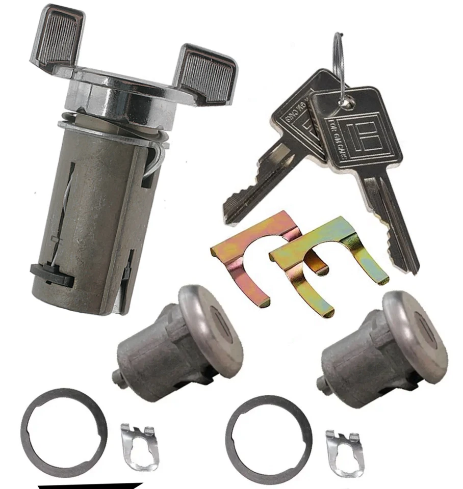 Interruptor de llave de encendido GM cilindro de bloqueo y cerradura de puerta vaso barril juego 2 llaves Foto 3 de 3