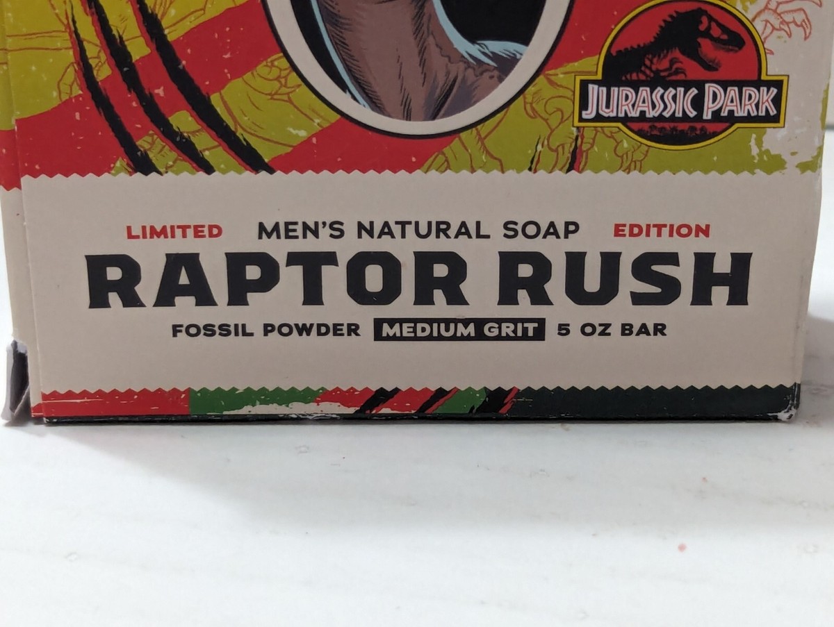 Raptor Rush Jurassic Park Medium Grit Dr Squatch Limited Edition