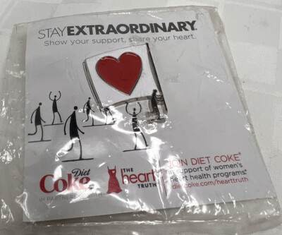 Coca Cola PIN Heart Truth Diet Coke New - Stay Extraordinary Support 2010 H2 