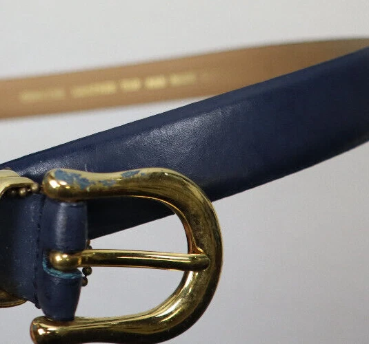 CINTURÓN MUJER PIEL ADHERIDA AZUL - 1" ANCHO - TALLA M - CHEROKEE Foto 4 de 4