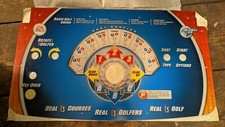 EA Sports - Pga Golf Arcade - Global VR - Control Panel lexan top NEW 