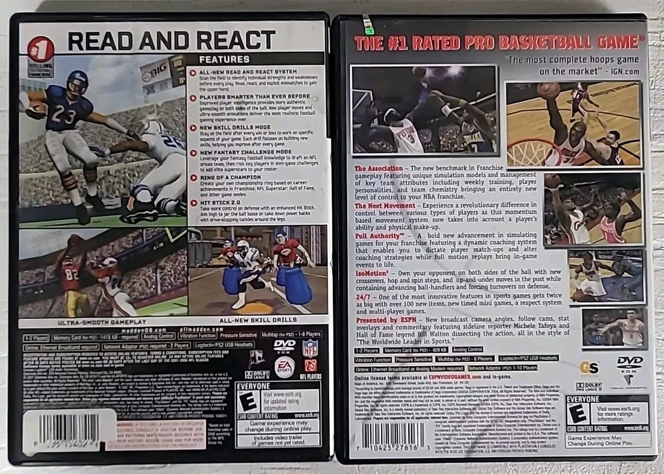 Lot Of 2 PS2 Games- ESPN NBA 2K5 and EA Games Madden NFL 08 - Image 2 of 3