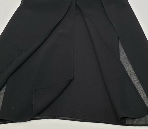 Chadwick's Flared Wide Slit Leg Black Poly High Rise Pants Women's 6 x 30 NWT - Picture 8 of 12