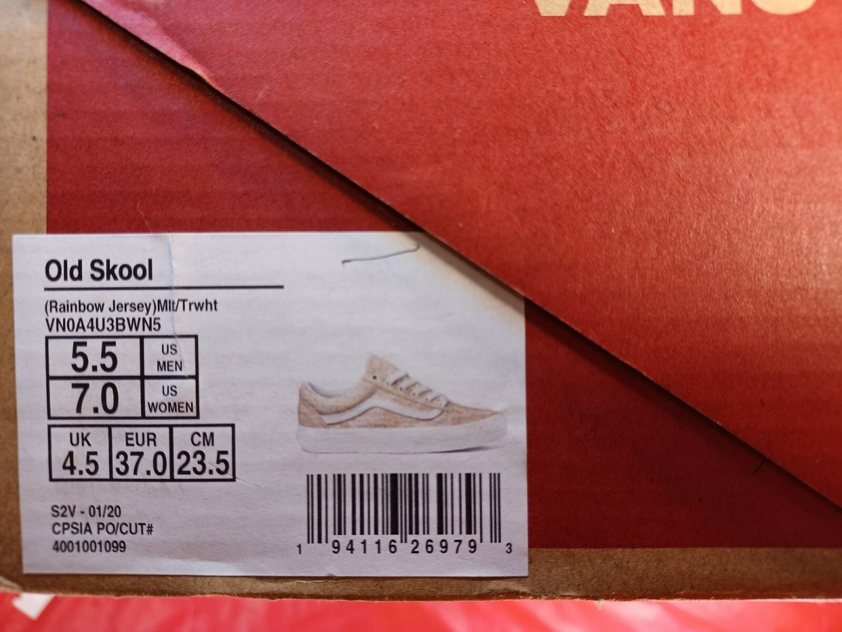 Vans Old Skool/Authentic RAINBOW JERSEY Skate Shoes Sneakers