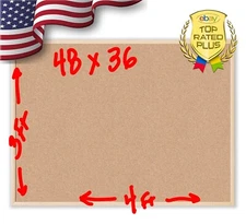 Large Cork Board Bulletin Board 48 x 36 Wood Framed 4x3