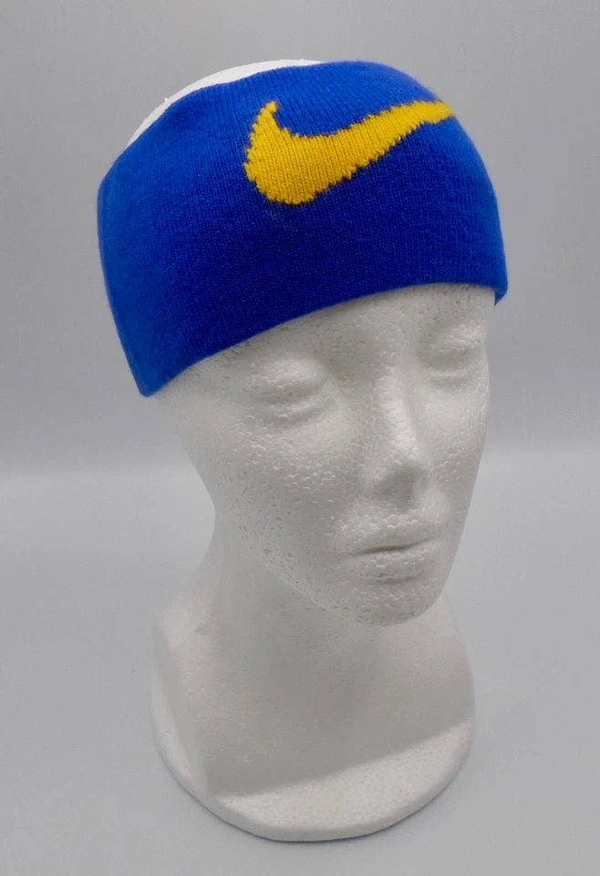 Nike Diadema Tejida Sin Costuras Juvenil Reversible Lapislázuli/Azul/Amarillo Ocre Foto 4 de 4