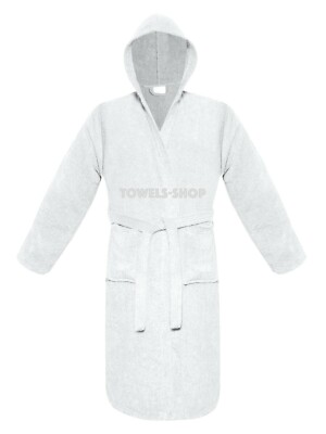 UNISEX FROTTEE TUCH BADEBADEMANTEL SUPER WEICH ZERO TWIST ÄGYPTISCHE BAUMWOLLE NACHTWÄSCHE