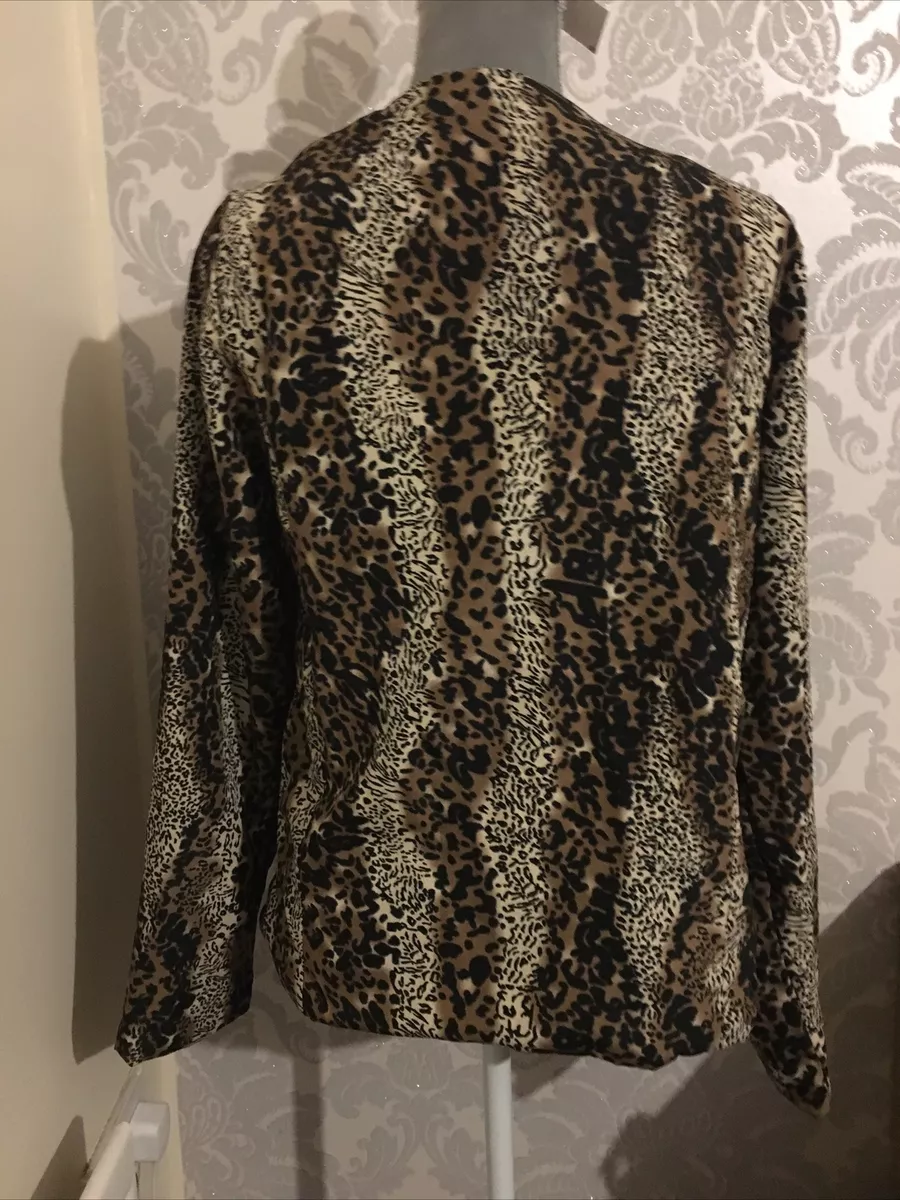 Leopard print cheap waterfall jacket