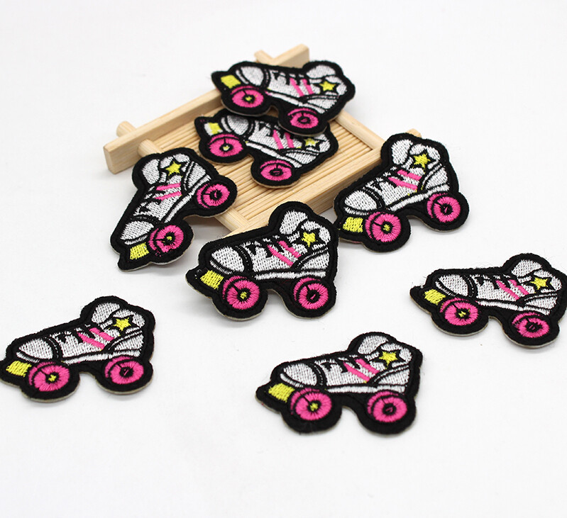 Retro Roller Skate Iron On Patch Cute Sport Applique Crafts Badge