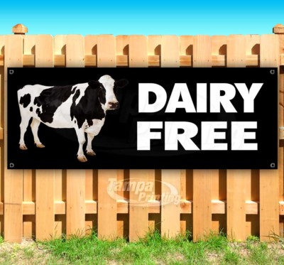 DAIRY FREE Advertising Vinyl Banner Flag Sign Many Sizes DAIRY