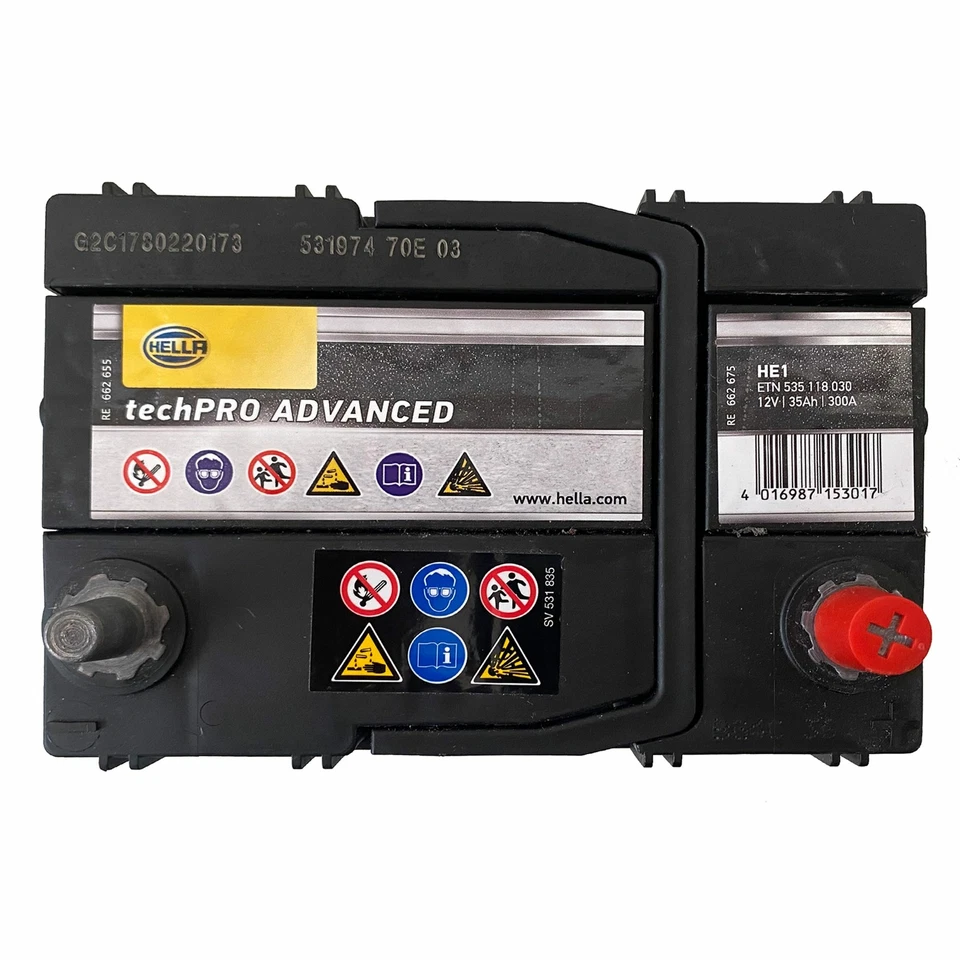 BATTERIA AUTO PER DAIHATSU FEROZA 35AH 300A POLO +DX HELLA HE1 Foto 2 de 2