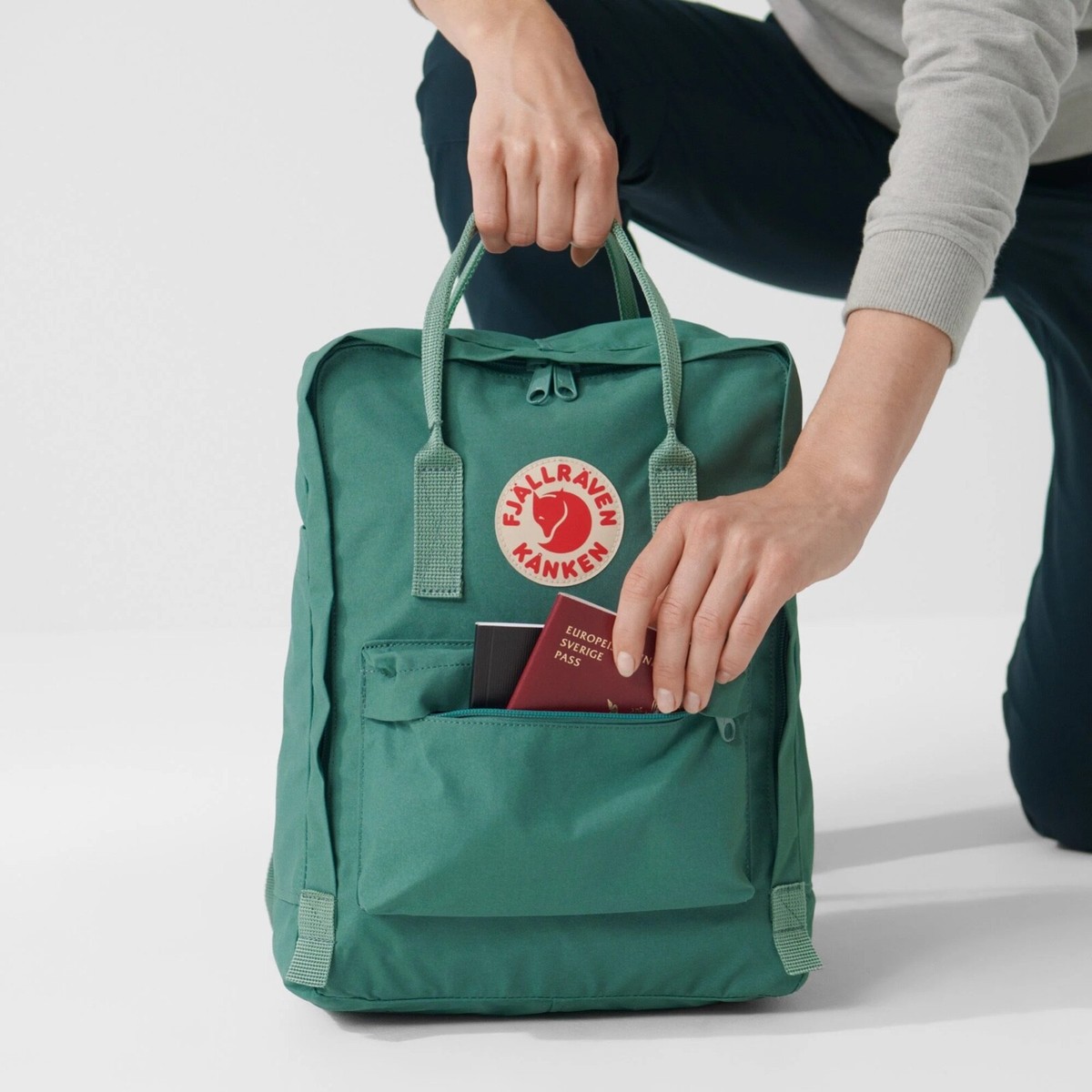 NWOT Fjallraven *KANKEN ORIGINAL* Backpack FROST GREEN w  display picture 1