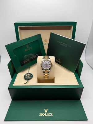 Rolex Datejust 31 NEW Mother of Pearl Diamond Dial Fluted Bezel Oyster Bracelet