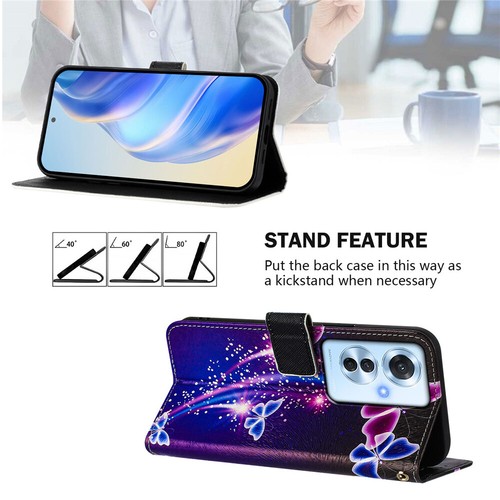 For OPPO Reno 13 12 11 11F Find X5 X8 Patterned Leather Wallet Case Flip Cover - Picture 43 of 77