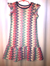 Girls Wonder Nation Spring Summer Easter Dress Multicolored S 6/6x 