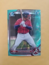 2022 1st Bowman Draft Chrome Ignacio Nacho Alvarez Aqua Lava Refractor Braves