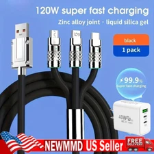 PD 40W Fast Wall Charger Power Adapter & 3ni1 Cable For iPhone Samsung Android