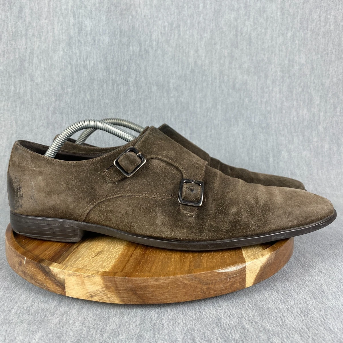 a.testoni Basic Dark Brown Suede Penny Loafers Size 10M TOWNEE PENNY LOAFER main image 4