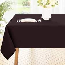 Rectangle Table Cloth, Waterproof Anti-Scratch Polyester 54" x 78" Coffee