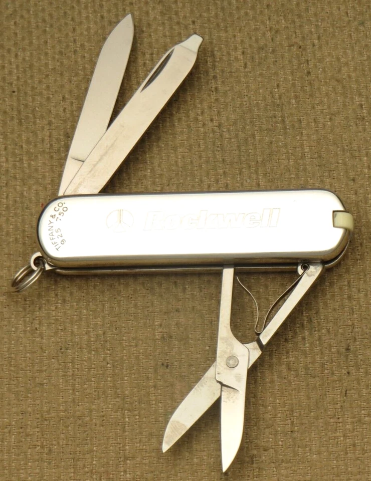 Victorinox Swiss Army Classic SD - RARE Sterling Silver Handles TIFFANY & CO - Image 3 of 4