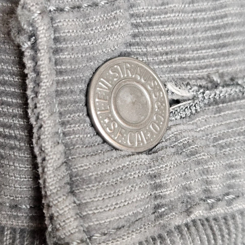 Pantalones ajustados de pana gris para hombre Levi's 511 talla 38x30 Hipster Preppy Academia Foto 4 de 4