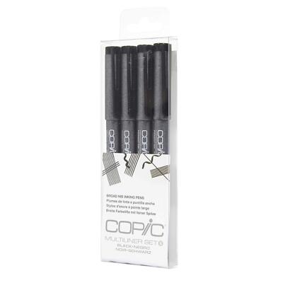Markers MLBBROAD Multiliner Broad Pigment Based Ink 4-Piece Set