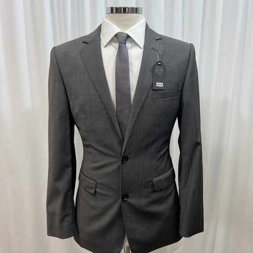 Blazer Grey Pure Wool Suit C36R W32 L32 Regular Fit 2-Piece - Picture 2 of 19