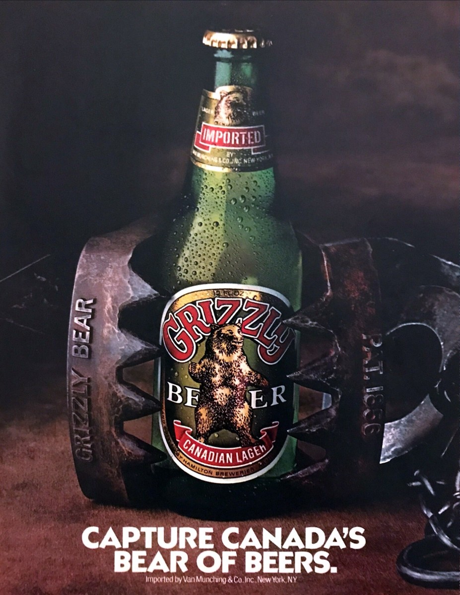 アンティーク雑貨 grizzly beer 1986 Grizzly Beer Bottle in Bear Trap photo 