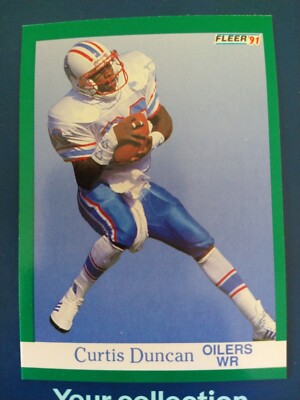 1991 Fleer Football Curtis Duncan #59 Houston Oilers