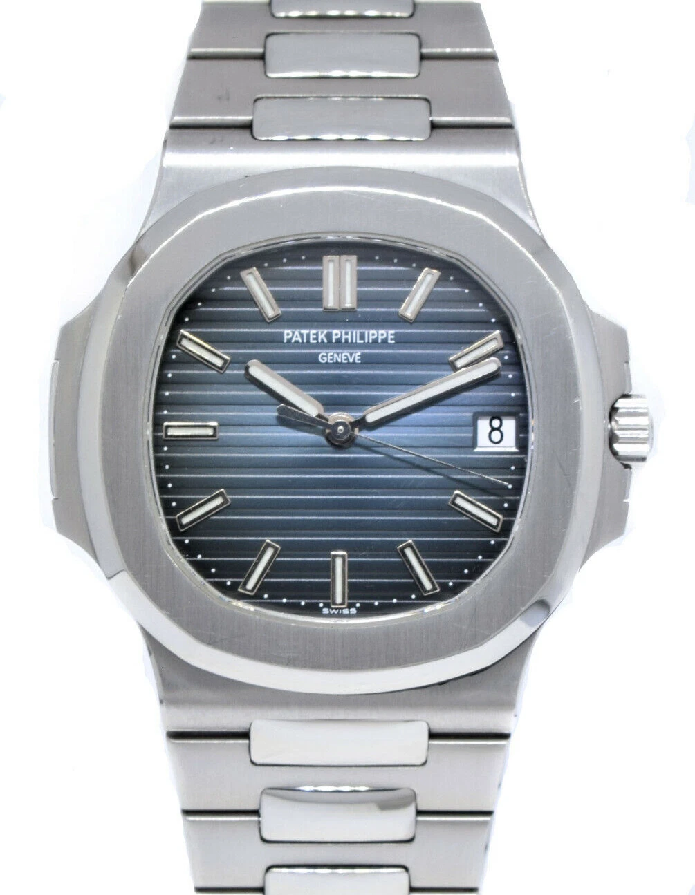 Patek Philippe — Patek Philippe Nautilus Stainless Steel Blue Dial Watch B/P '08 5711/1A-010