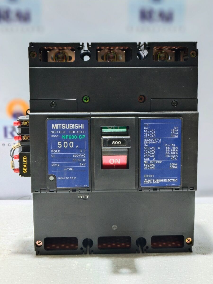 MITSUBISHI NF600-CP 500 Amp. NO-FUSE BREAKER MCCB 3 POLE MITSUBISHI NF600-CP 500 Amp. NO-FUSE BREAKER MCCB 3 POLE