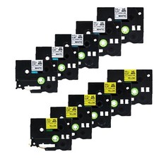 Label Tape Brother HSe-231 HSe221 Heat Shrink Tube,Black on White D210 PT-P710BT