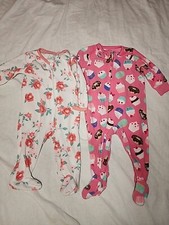 Carter's Girls 2 Pack Footie Floral/Desserts-6 Months