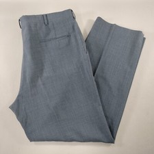 John Alexander Straight Leg Gray Flat Front Dress Pants Mens Size 34x29
