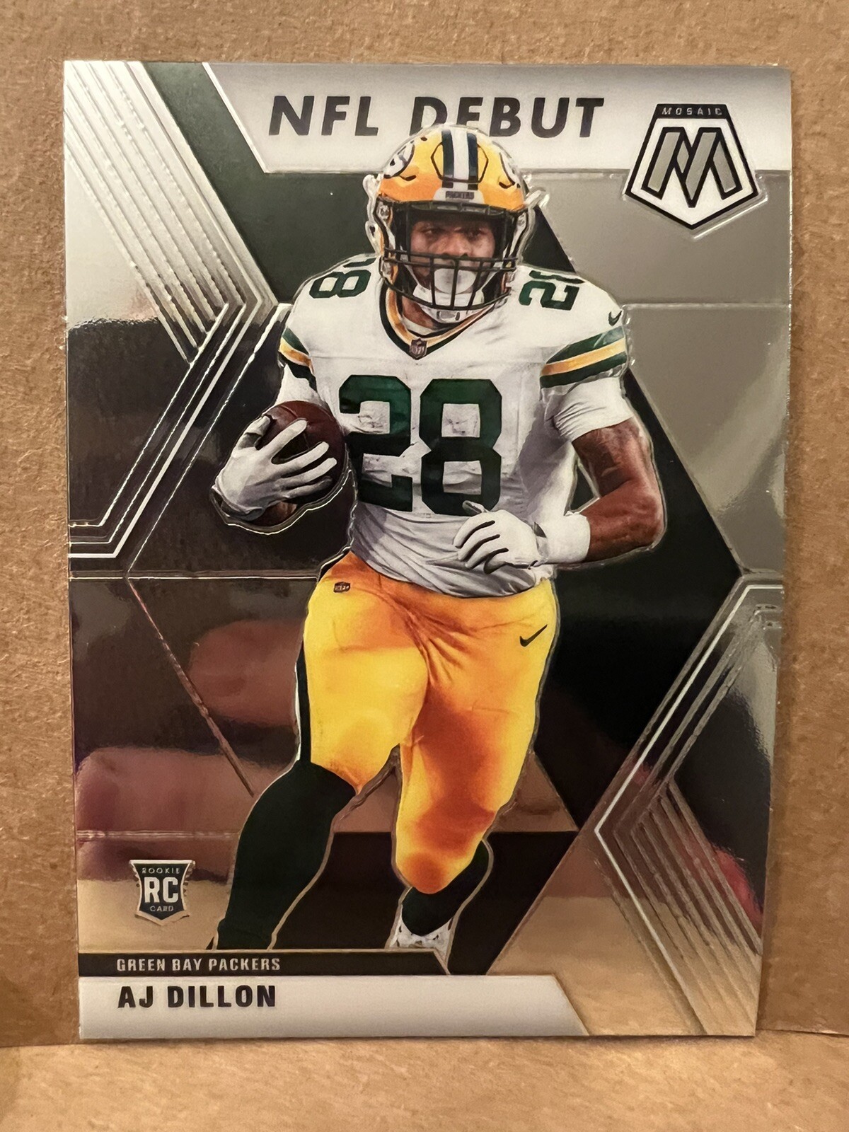 2020 Panini Mosaic Football AJ Dillon NFL Debut #279 Green Bay Packers ROOKIE