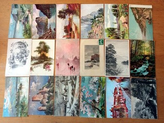 Lot 108 CPA 108 Cartes postales anciennes Thème Paysages Fantaisie