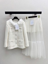 2026 spring hot sales runway show fashionable classy skirt + coat suit SML