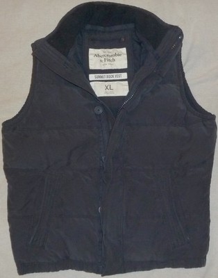 Pre-Owned Abercrombie Fitch Men's Summit Rock Vest XL Navy Puffer Down