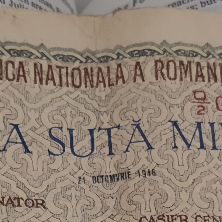 Romania Banknote 1946 Banca Nationala a Romaniei Paper Money