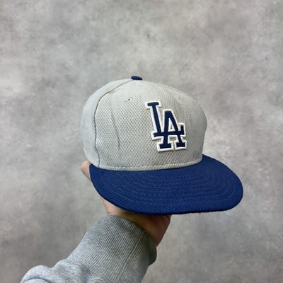 New Era LA Dodgers Baseball Cap Herren 6 3/8 MLB Fitted Mütze, Grau Blau
