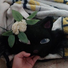 therian black cat mask